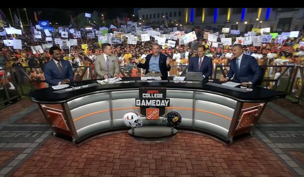 The College GameDay crew live from Berkeley ahead of Cal-Miami.
